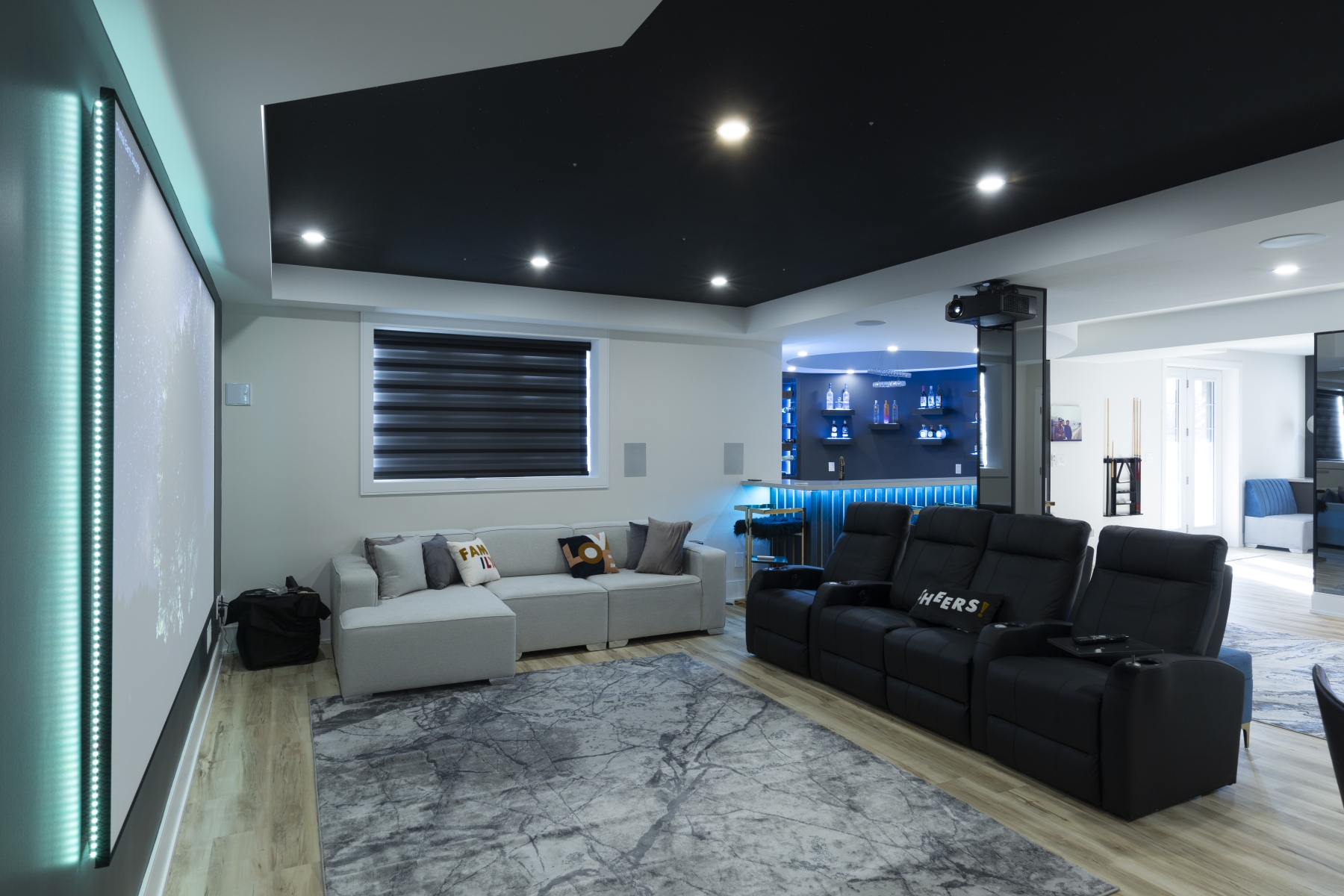 basement tv room decor ideas