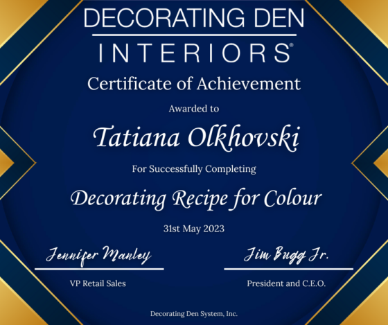 Decorating Recipe for Colour Award